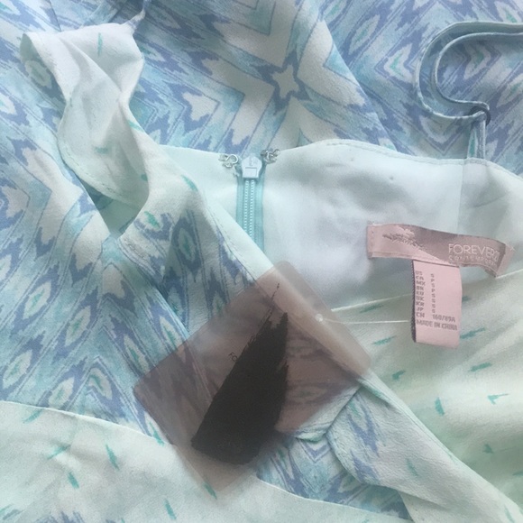 F21 Ruffle V Neck Slip Dress Sz S - Picture 6 of 6